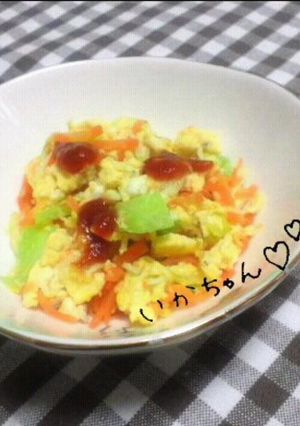 野菜たっぷり*スクランブルエッグ 離乳食-レシピのメイン写真
