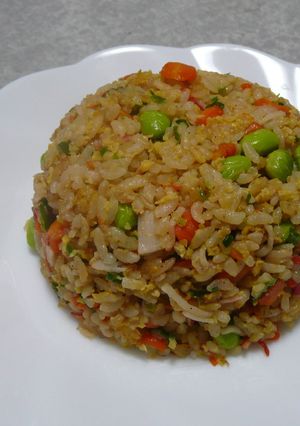 覚書:枝豆とカニカマの彩りチャーハン-レシピのメイン写真