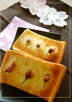 ❀桜風味❀ シュガーバタートースト-レシピのメイン写真