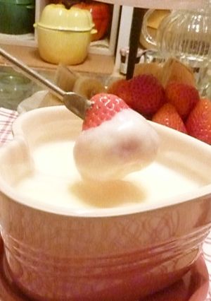 ホワイトチョコで白いフォンデュ♥本命-レシピのメイン写真
