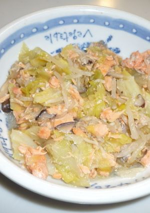 フライパン一つで、鮭のちゃんちゃん焼き-レシピのメイン写真