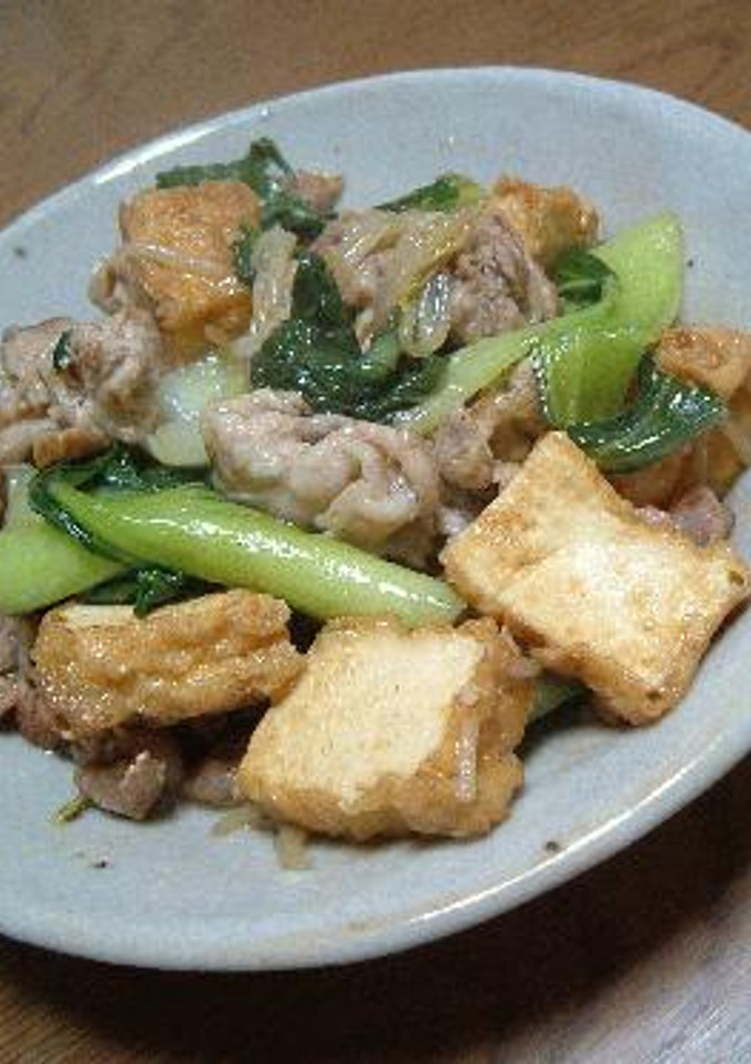 青梗菜と揚げ豆腐の＊簡単＊中華炒め-レシピのメイン写真