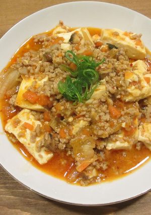 残りキムチで！キムチ入り麻婆豆腐♪-レシピのメイン写真