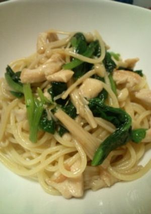 鶏とほうれん草の柚子胡椒パスタ-レシピのメイン写真