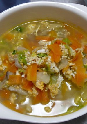 覚書:白菜と卵の中華スープ-レシピのメイン写真