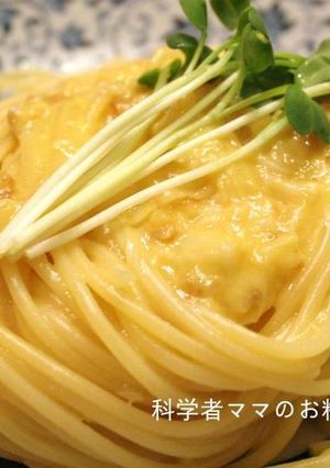 トロトロ卵とニンニクのパスタ-レシピのメイン写真