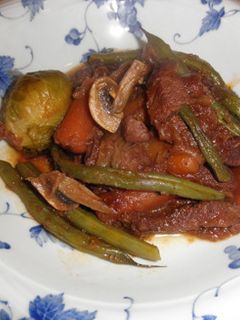 圧力鍋で牛肉とインゲンの赤ワイン煮-レシピのメイン写真