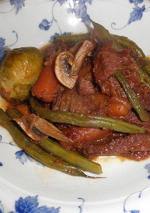 圧力鍋で牛肉とインゲンの赤ワイン煮-レシピのメイン写真