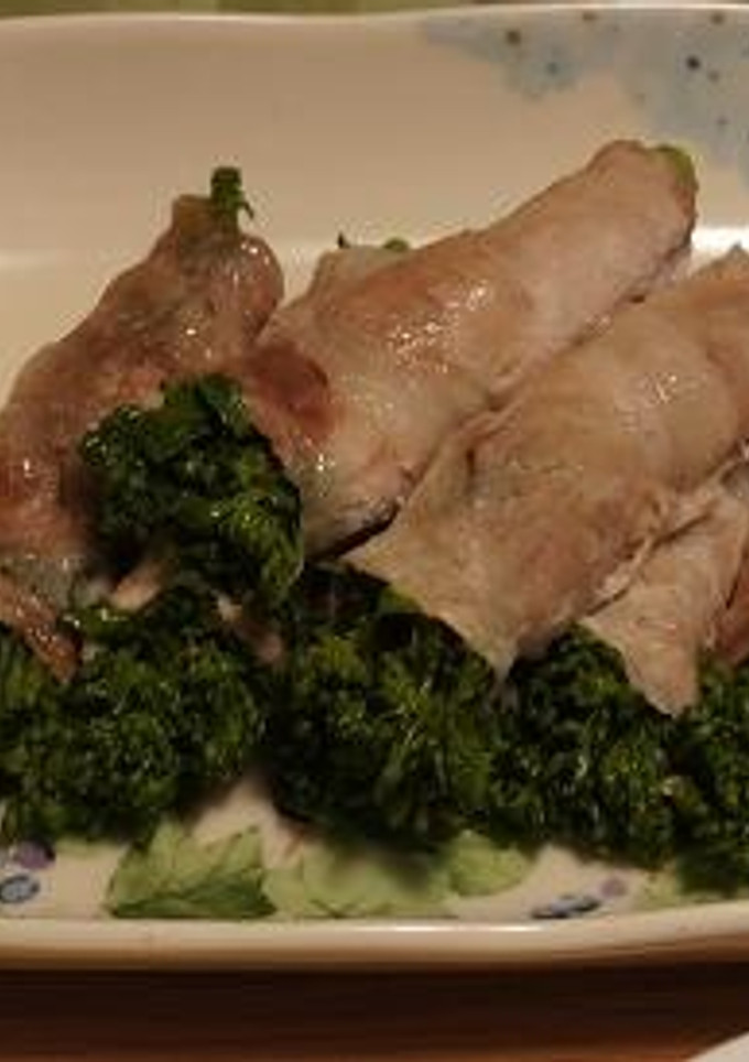 ルクエで作る簡単・菜の花の豚肉巻き-レシピのメイン写真