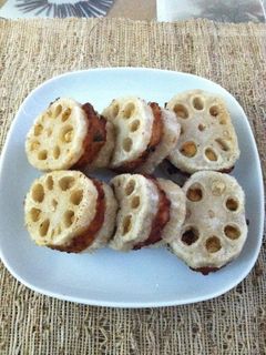 レンコンのみそ☆マヨはさみ揚げ-レシピのメイン写真