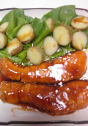 生サーモンの照り焼き・新じゃが添え-レシピのメイン写真