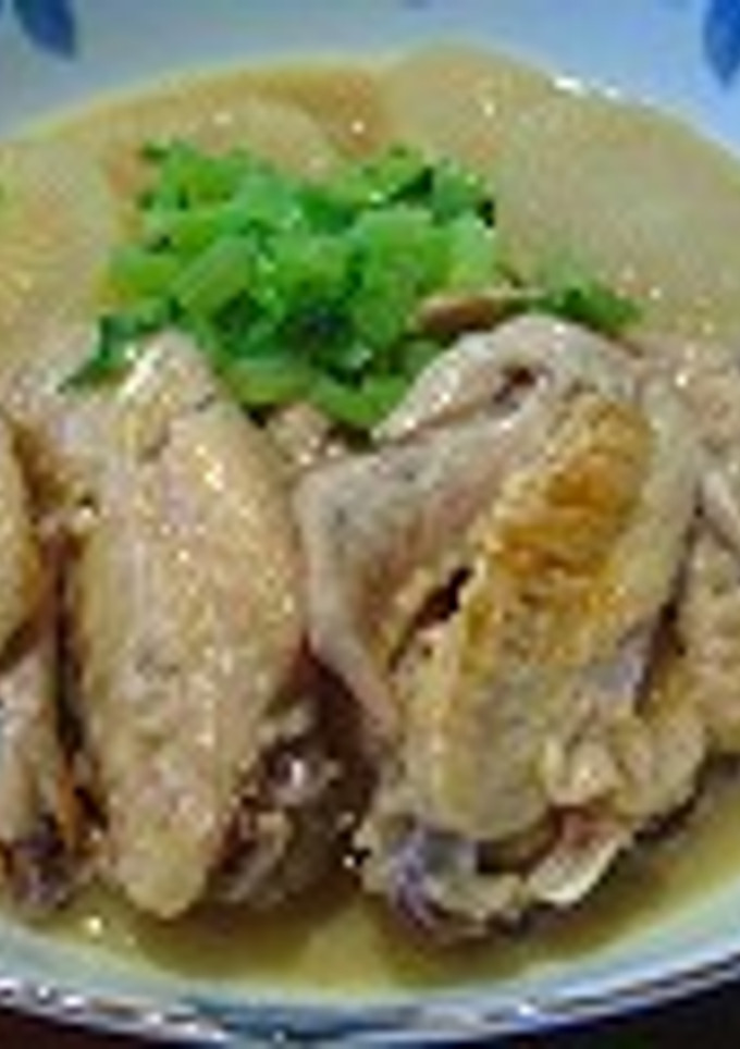 圧力鍋で煮込む、大根と鶏手羽先の煮付け-レシピのメイン写真