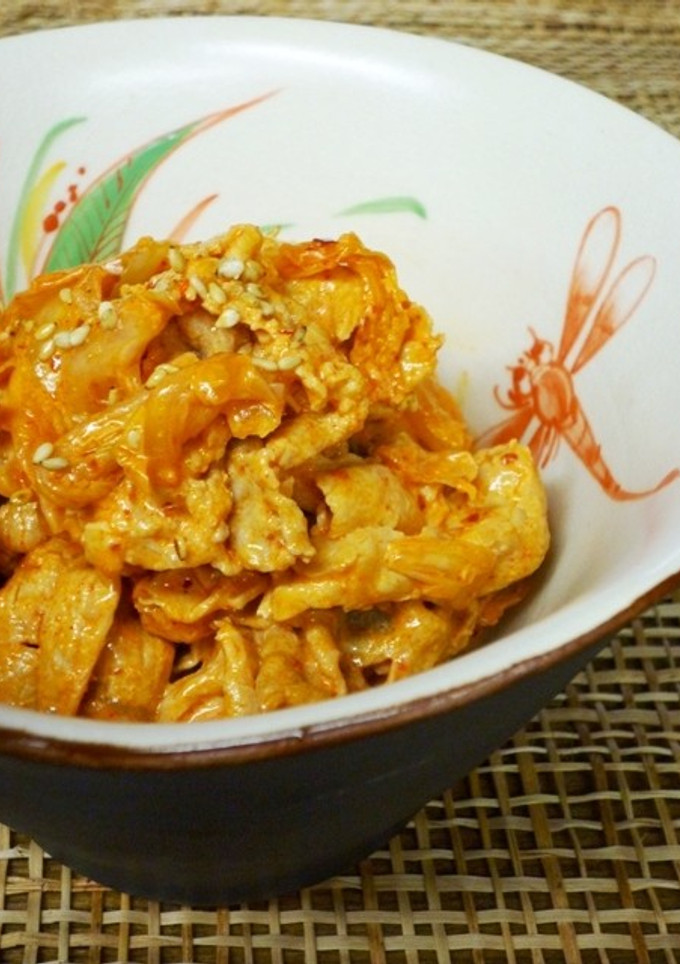 豚キムチの胡麻マヨ和え-レシピのメイン写真