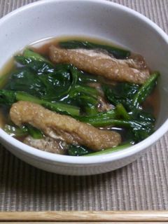 小松菜と油揚げのさっと煮-レシピのメイン写真