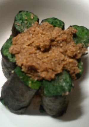 ほうれん草の海苔巻き〜たっぷりゴマ酢〜-レシピのメイン写真