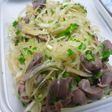 砂ずりと玉ねぎのサラダ風