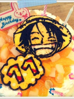 【ワンピースルフィ 誕生日ケーキ記録用】-レシピのメイン写真