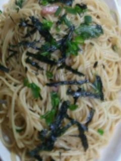 水菜とベーコンの和風スパゲティ-レシピのメイン写真