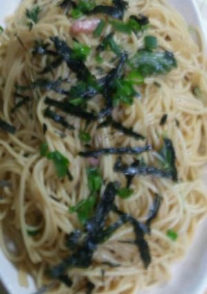 水菜とベーコンの和風スパゲティ-レシピのメイン写真