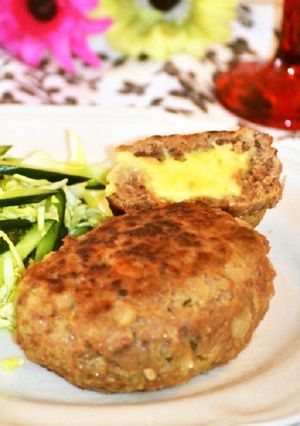 ポテトチーズの満腹ニコニコハンバーグ☺-レシピのメイン写真