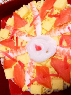 お寿司でケーキ♪*-レシピのメイン写真