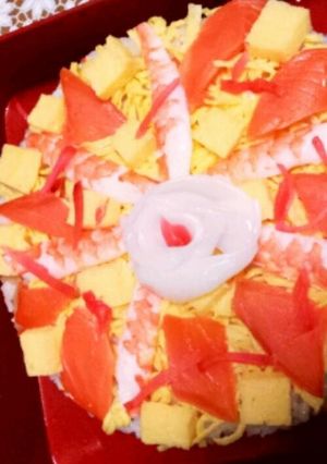 お寿司でケーキ♪*-レシピのメイン写真