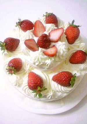 ♡ 苺のショートケーキ♡ （凸のみ）-レシピのメイン写真