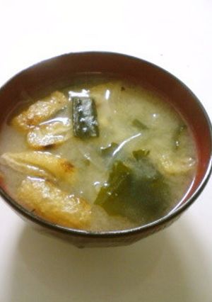 『焼いた油揚げのお味噌汁♪』-レシピのメイン写真