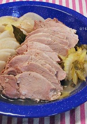 にんにく塩こうじ豚もも肉のハーブ蒸し-レシピのメイン写真