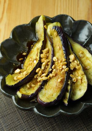 焼きナスの中華風ピリ辛ナッツだれ-レシピのメイン写真