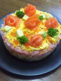 ひな祭り✿ちらし寿司ケーキ-レシピのメイン写真