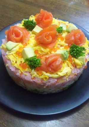 ひな祭り✿ちらし寿司ケーキ-レシピのメイン写真