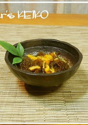 かぼちゃのわたともずくの酢の物-レシピのメイン写真