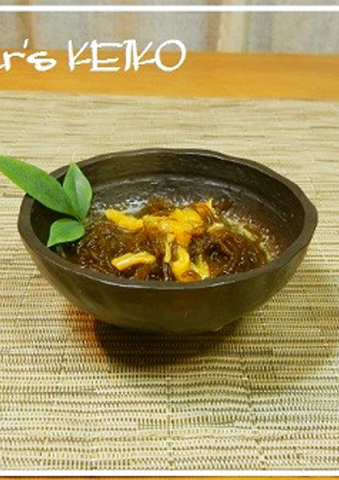 かぼちゃのわたともずくの酢の物-レシピのメイン写真
