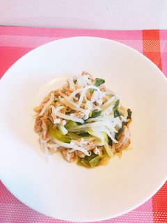 豚肉とチンゲン菜の炒めもの-レシピのメイン写真