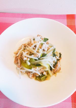 豚肉とチンゲン菜の炒めもの-レシピのメイン写真