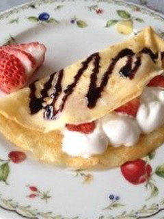 家で作る*苺クレープ*-レシピのメイン写真