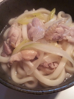 鶏肉で鴨南蛮風うどん☆-レシピのメイン写真