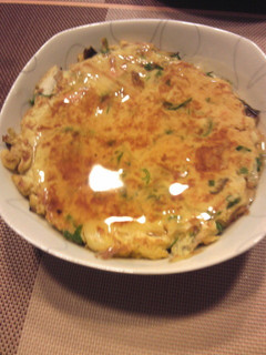 かに玉丼ならぬ♪水菜と椎茸のえび玉丼☆-レシピのメイン写真