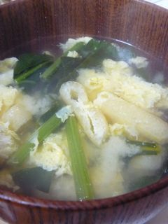 定番★ほうれん草&油揚げ&卵のお味噌汁★-レシピのメイン写真