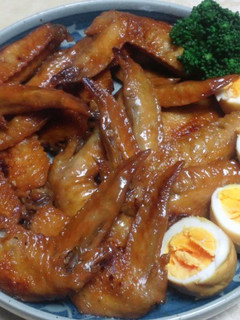 鶏手羽先の煮物と煮卵-レシピのメイン写真