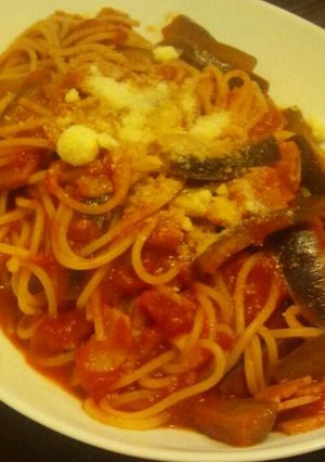 茄子とベーコンのトマトパスタ-レシピのメイン写真