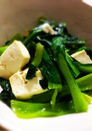 小松菜と豆腐の中華炒め-レシピのメイン写真