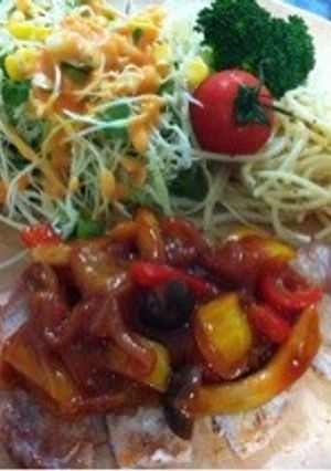 野菜たっぷりポークチャップ-レシピのメイン写真