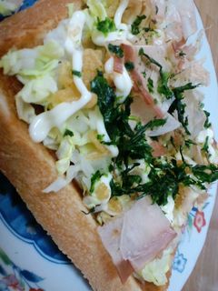 簡単朝ご飯♪お好み焼き風トースト☆-レシピのメイン写真