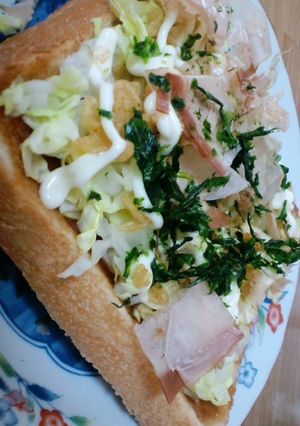 簡単朝ご飯♪お好み焼き風トースト☆-レシピのメイン写真