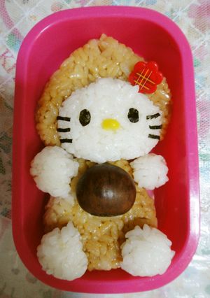 キャラ弁　栗キティちゃん-レシピのメイン写真