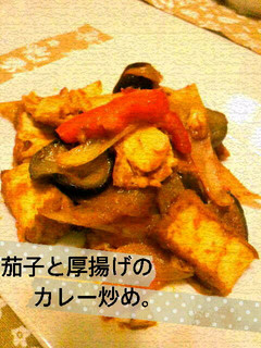 茄子と厚揚げのカレー炒め-レシピのメイン写真