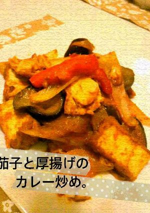 茄子と厚揚げのカレー炒め-レシピのメイン写真