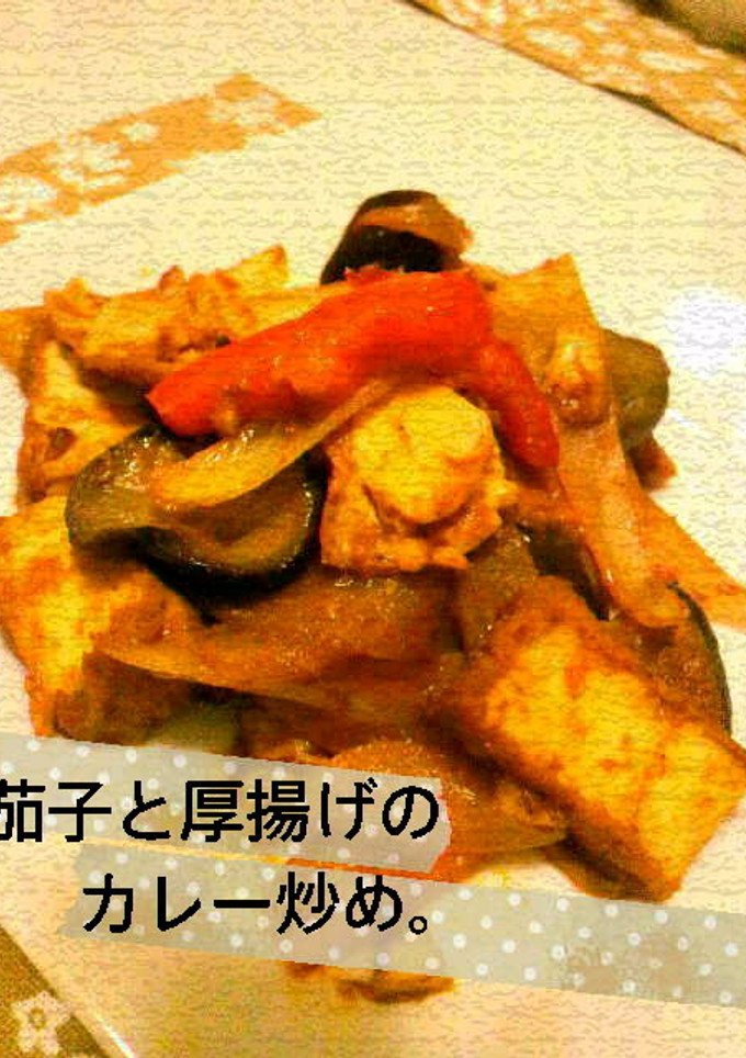 茄子と厚揚げのカレー炒め-レシピのメイン写真